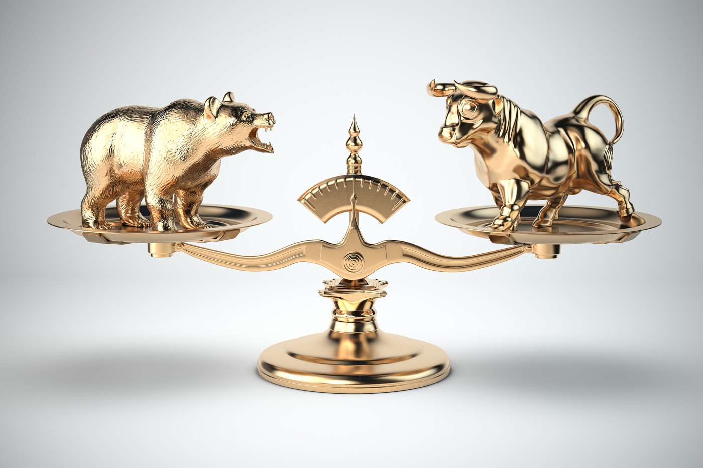 bull and bear, bullish, bearish, stock market sentiment
