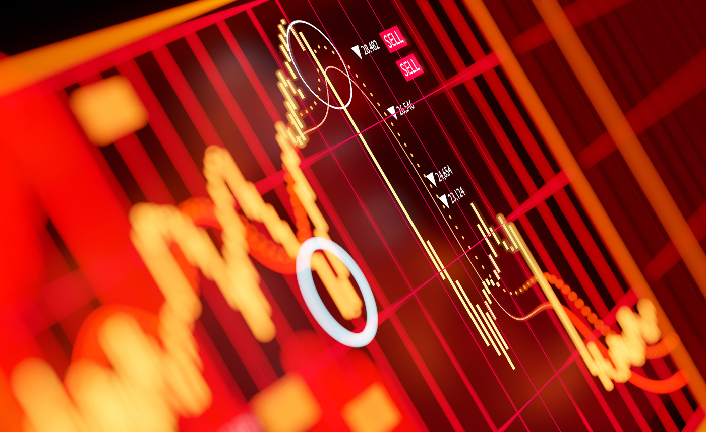 Red stock marks a stock slump