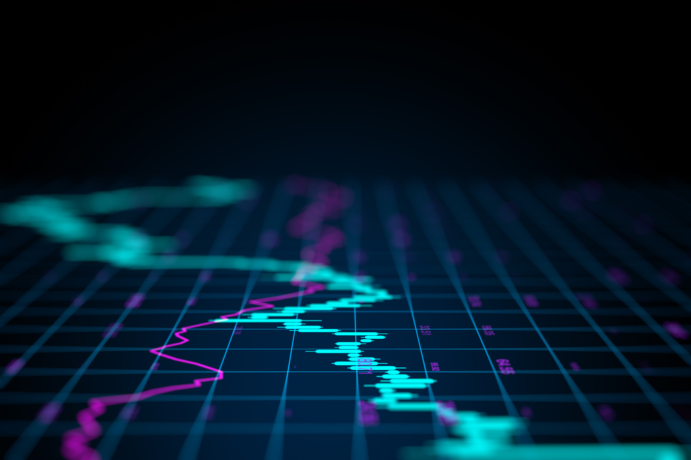 Stock price chart, stock chart, blue stock chart