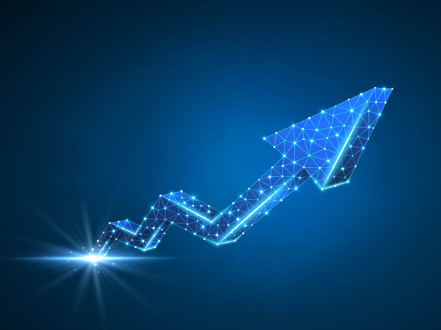 Up arrow, share price rising, bullish share price movement