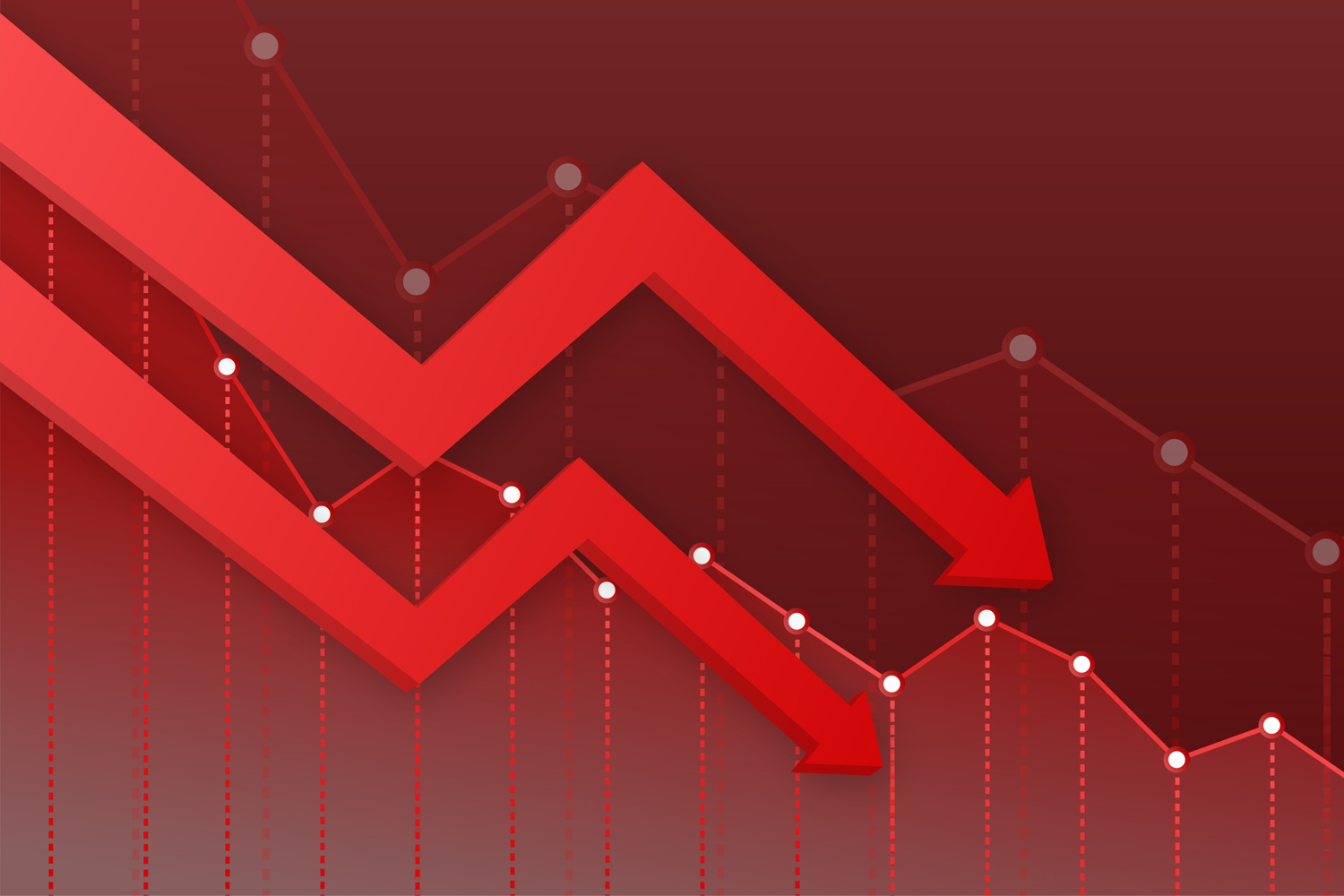 Share price falling chart