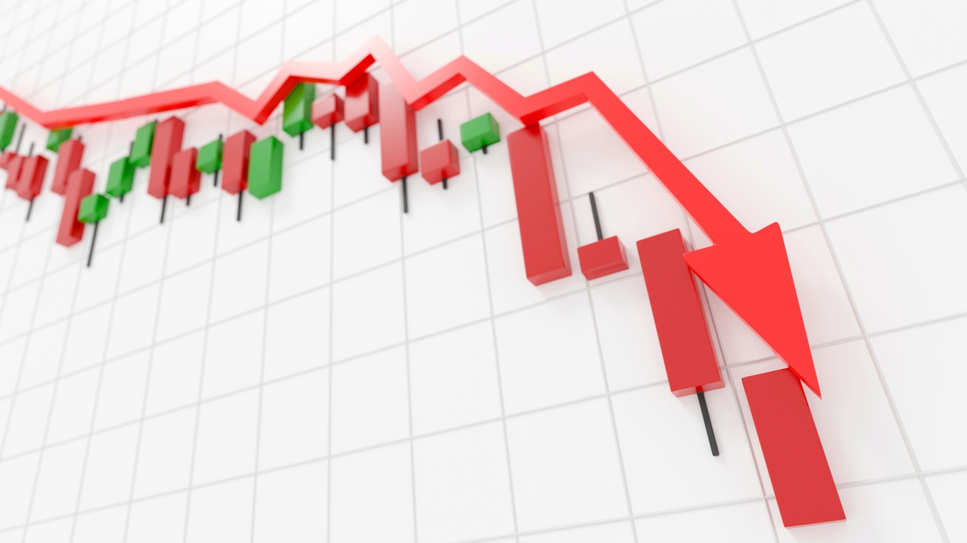 Stock downtrend, stock price decline, bearish run, stock decline