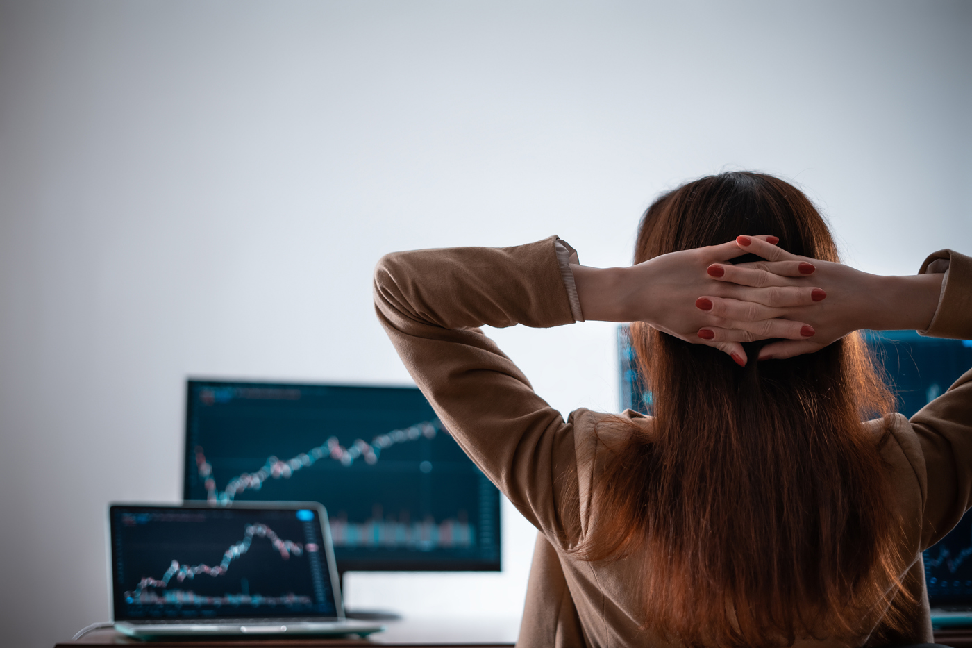 Traders watch the price movements on the stock exchanges